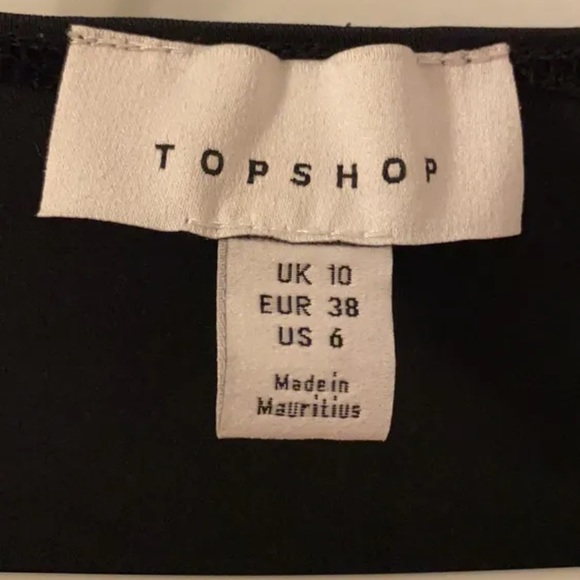 Topshop black ruffle top - Picture 6 of 6